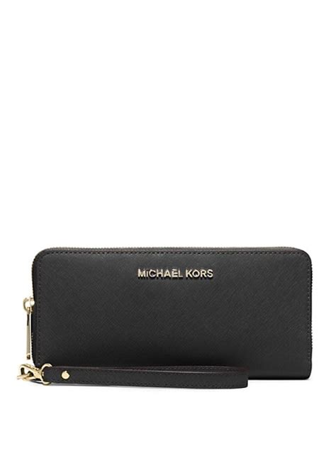 michael kors leather continental wristlet